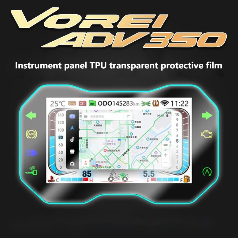 

Motorcycle Instrument Film Headlamp Blackening Tail Lamp Rearview Mirror Transparent Protective for Vorei Adv350