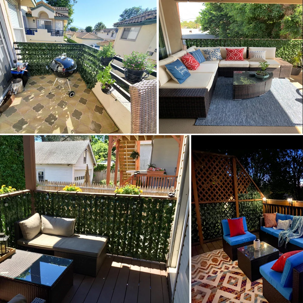 Защита от УФ излучения искусственный забор из листьев плюща экран для домашнего