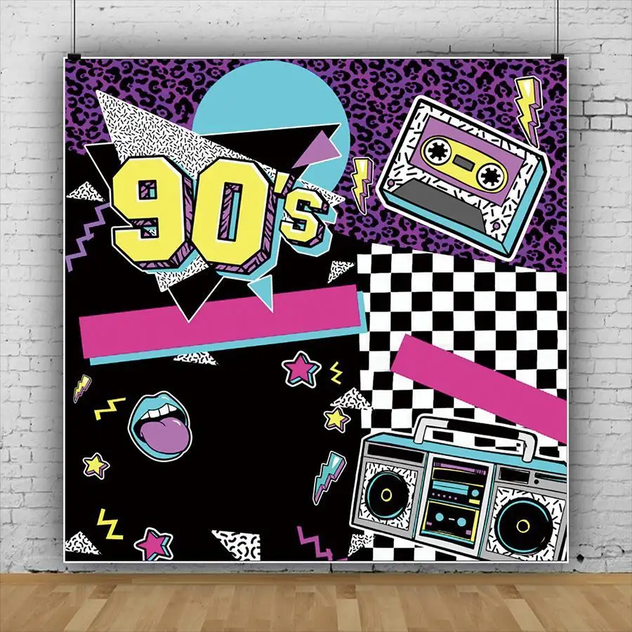 Винтажный Виниловый фон для детской фотосъемки в стиле 80-х