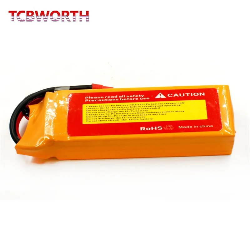 TCBWORTH провод с силикатной гелевой Батарея 14 8 V 4000 мА/ч 30C 4S для RC самолет вертолет
