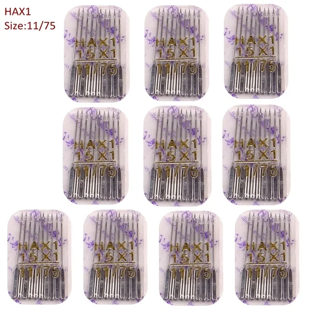 

100pcs sewing needles pins tools size 75/11 HAX1 for all brand domestic machine Bernina Toyota Janome singer SEWING