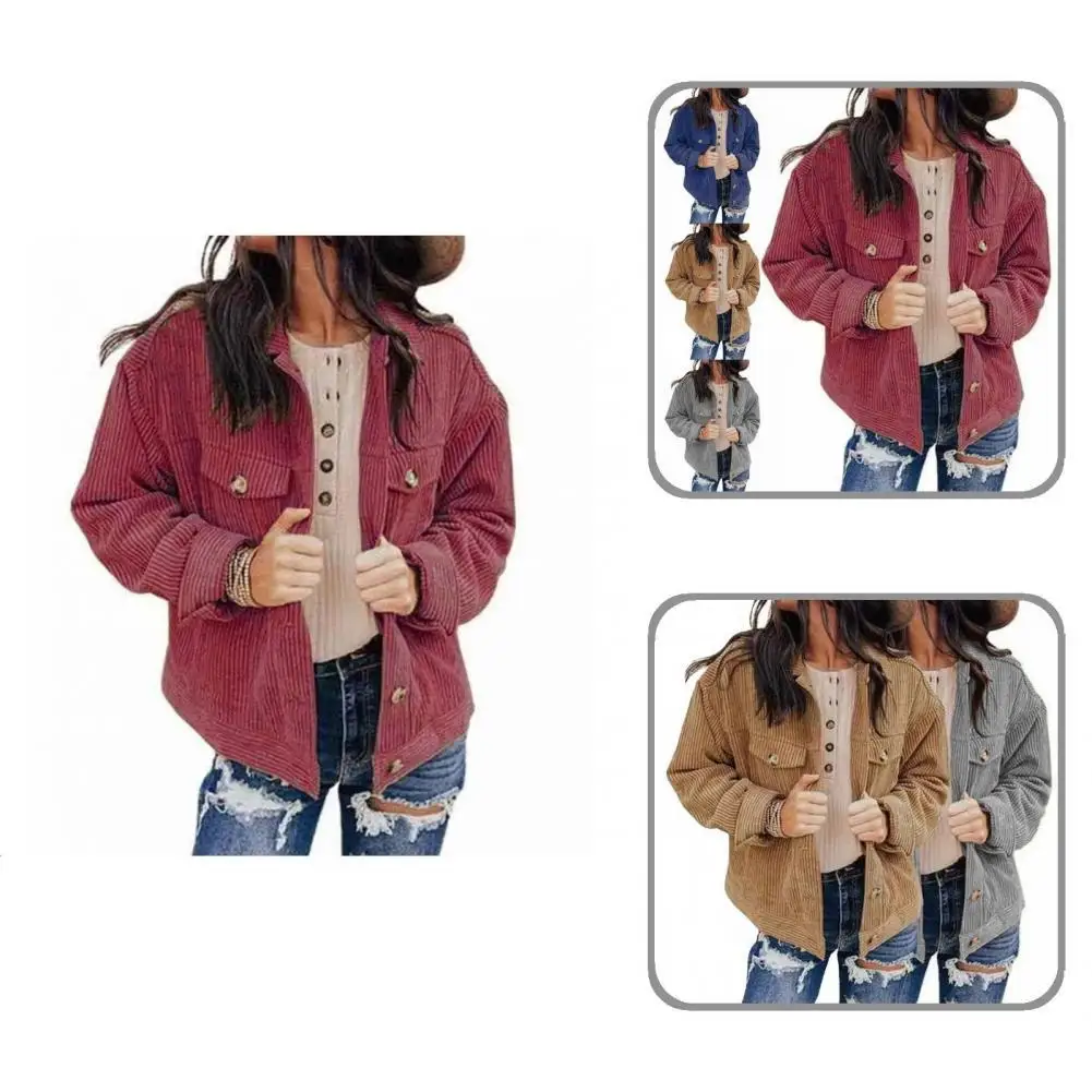 

Charming Trendy Turndown Collar Casual Jacket Coat Portable Cardigan Jacket Skin-friendly for Date
