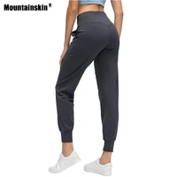 mountainskin womens sports jogger pants outdoor breathable hiking running training gym high waist loose cropped tie feet va907
