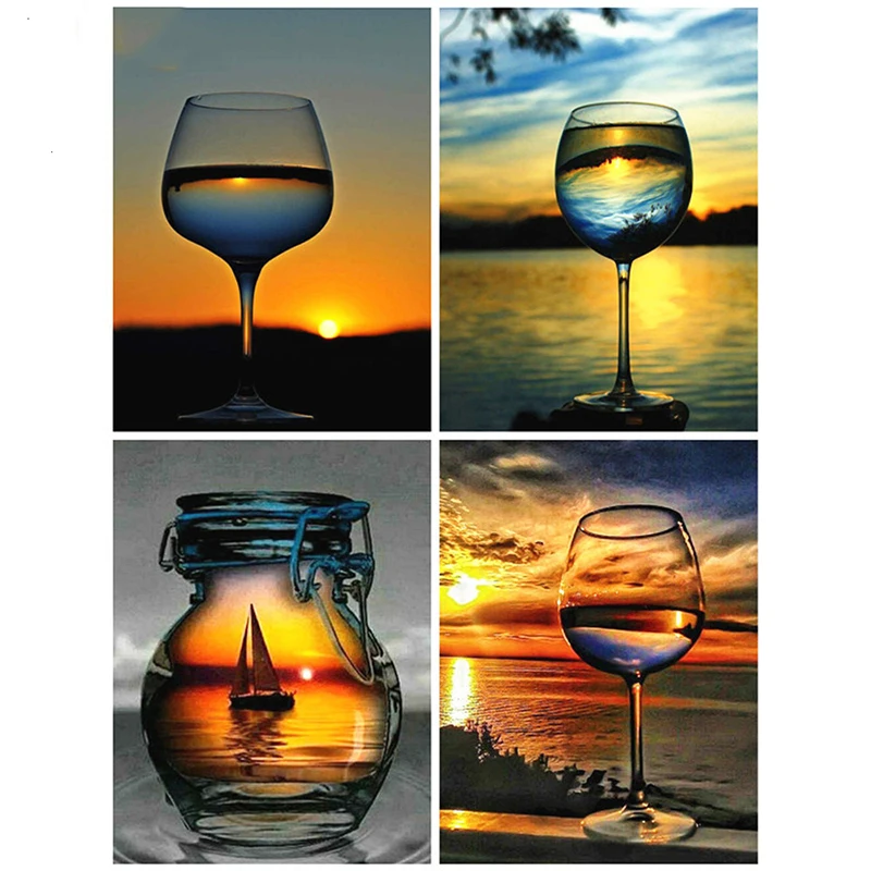 5D алмазная живопись пейзаж DIY полный квадратный дрель Смола картина Стразы