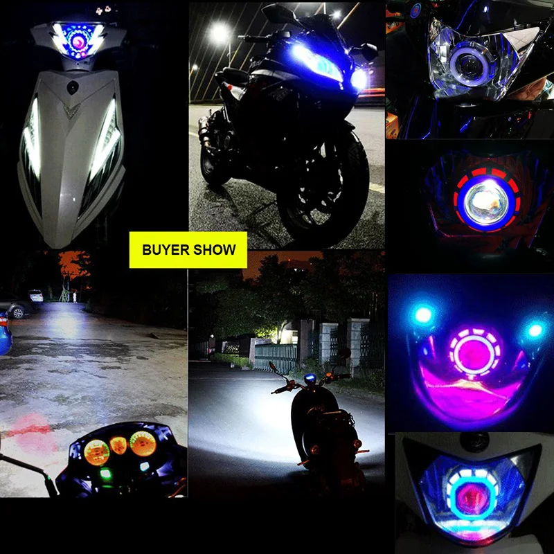 Универсальная мотоциклетная фара 10 Вт ангел дьявольский глаз светодиодный