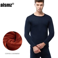 aismz new thermal underwear for men long johns camisa termica winter women thermo shirtpants set warm thick fleece size l xxxl