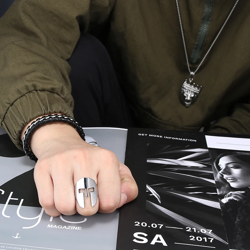 Мужское кольцо винтажная маска высокое качество нержавеющая сталь