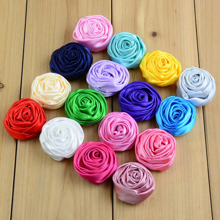 

Hot Sale 40pcs/lot 3.5CM Chiffon Flower Fabric Rose Hair Flowers For Headband Fabric Flowers For Craft Hair Accessories LSFB014