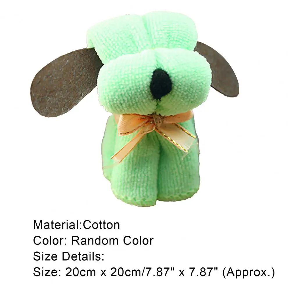 

Washing Towel Skin-friendly Gift Wear-resistant Dog Cake Shape Washcloth for Wedding Present