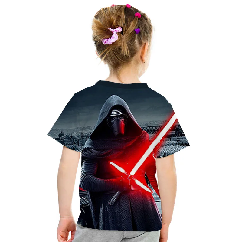 Summer New Parent-child outfit Movie Star wars Print 3d T shirt Boys Girls T-shirt Darth Vader Hip Hop Kids Tee Shirt Cool Baby | Мать и