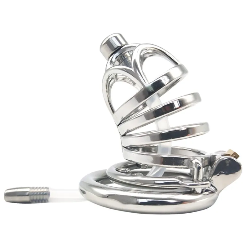 С катетером кольцо с шипами клетка для пениса целомудрия птиц Растяжитель