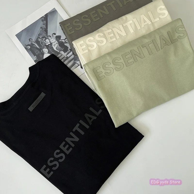 

Oversized Essentials T-Shirt 100% 1:1Summer Loose T-Shirt Men and Women Hip-Hop Style Cotton High Quality Movement T-Shirt Tee