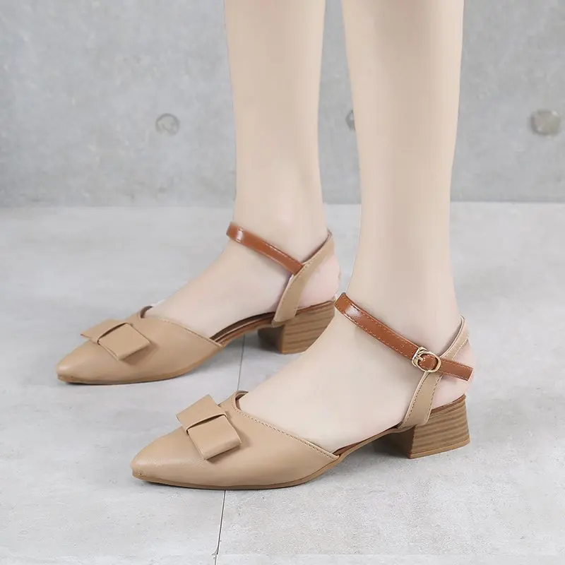 

Женские босоножки с острым носком, разноцветные сандалии на высоком квадратном каблуке, обувь для вечеринки или свадьбы, на лето, 2021