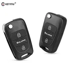 Запасной складной Автомобильный ключ KEYYOU для Hyundai Solaris, дистанционный чехол с 3 кнопками