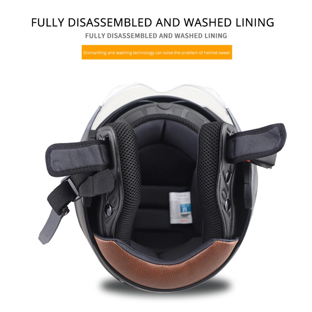 Мотоциклетный шлем JDS винтажный для мотоцикла скутера чоппера мотошлем в стиле