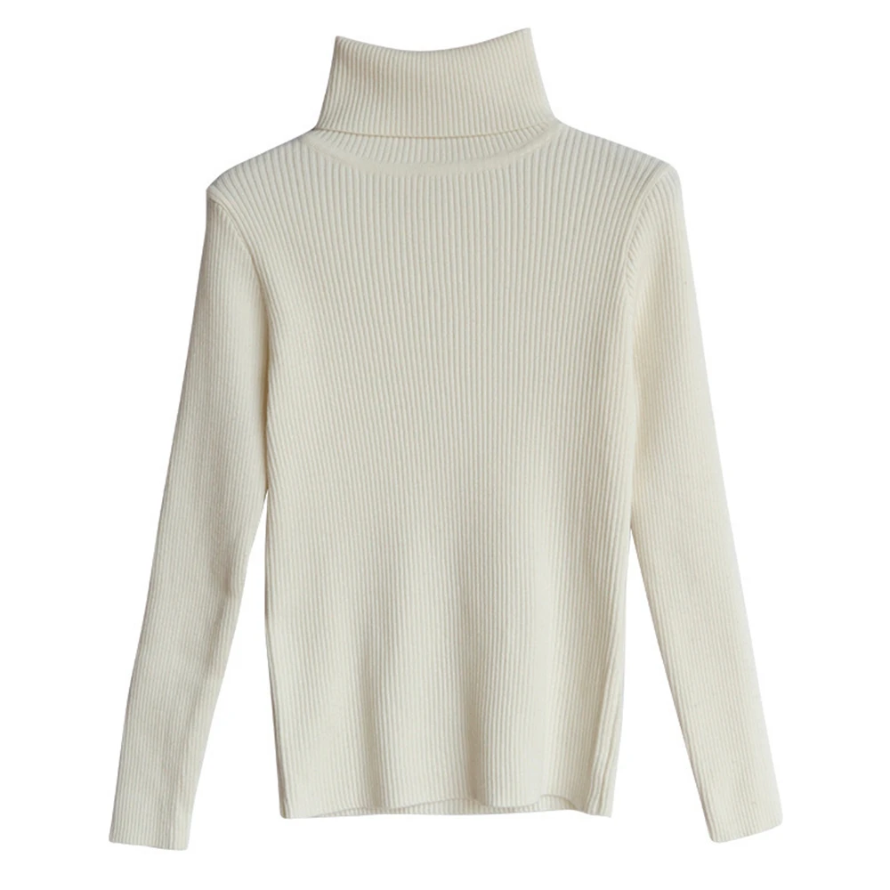 

2020 Autumn Winter Knitted Turtleneck Sweater Women Soild Slim Soft polo-neck Jumpers Fashion Pull Femme Elasticity Pullovers