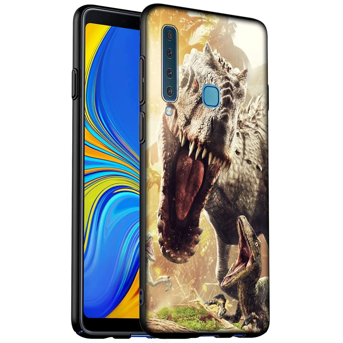 Мягкий силиконовый чехол Велоцираптора с динозаврами для Samsung Galaxy A6 A7 A8 A9 2018 A3 A5 2016