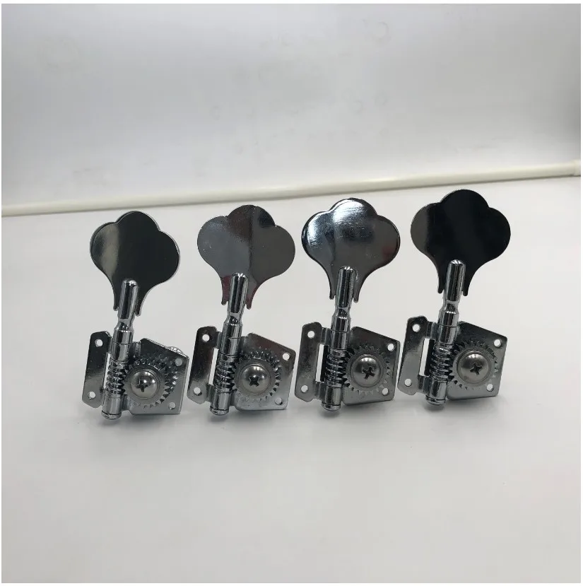 4pcs gitarre tuning pegs elektrische bass tuner peg gitarre open getriebe tuning pegs mechaniken für jazz bass gitarre silber free global shippin