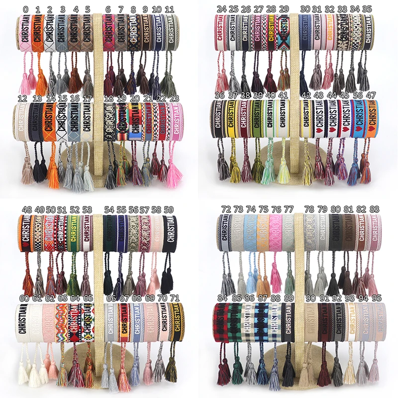 

Woven Braided Bracelet For Women Men Adjustable Tassel Bracelet Letter Embroidery Friendship Bracelets Jewelry Gifts 2021