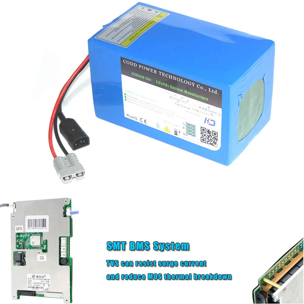 24V 36V 48V 60V 72V E bike battery pack with 50A 2000W BMS 5A Charger Free US EU Tax | Спорт и развлечения