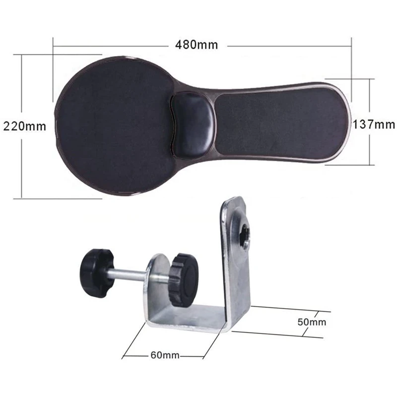 Регулируемый компьютерный подлокотник Противоскользящий коврик для мыши на