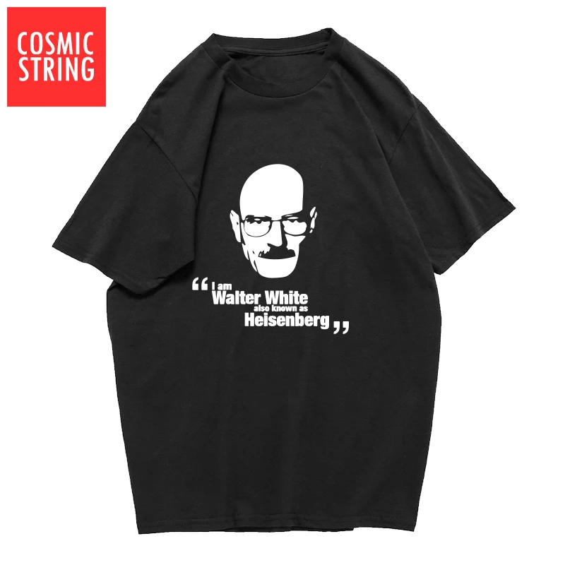 Космическая струна 100% хлопок высокое качество Уолтер белый Принт мужская