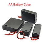 Чехол для батарей AA, 1234 слота, 1,5 В3 в4,5 в6 в, с переключателем