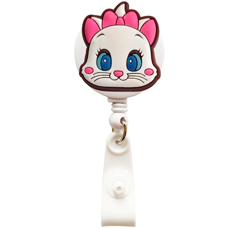 New Cute Cartoon Retractable Pull Badge Reel ID Lanyard Name Tag Card Nurse Badge Holder lovely Kids Reels Office Supplies