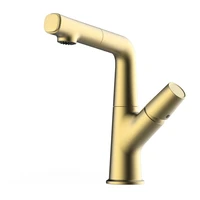 brushed gold tap pull out faucet black faucet stretch liftable taps hotel sink faucets rotatable shampoo basin water tap white