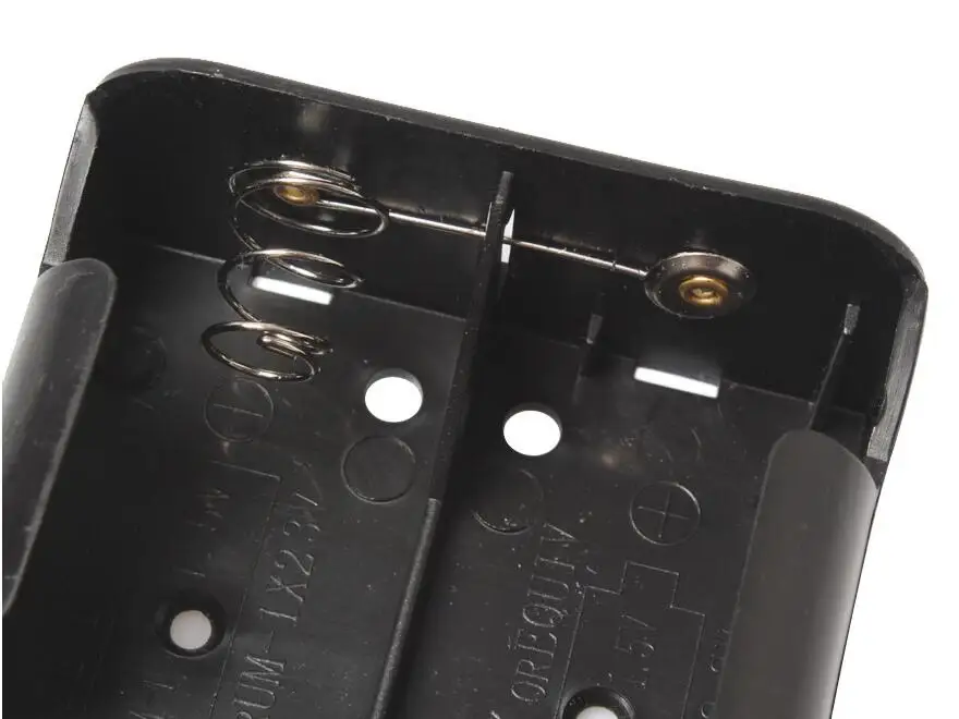 

2 x 1.5V D Size Battery 2 Slots 3V Black Plastic Batteries Holder Storage Case Box with Wire Leads