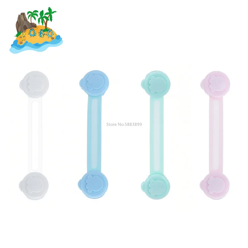 Cerradura de caj&oacute;n multiusos para beb&eacute;, Protector de seguridad de pl&aacute;stico para ni&ntilde;os, para gabinete, refrigerador, ventana, armario, 6 uds.-4
