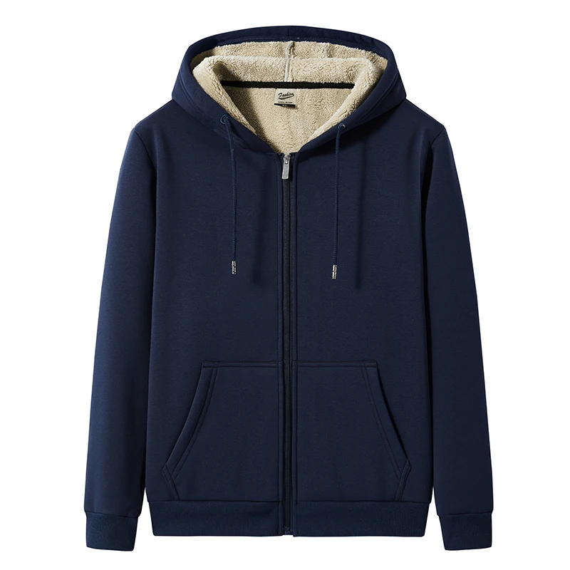 Корейский зимний утепленный тренд толстовка из овечьей шерсти для мужчин и