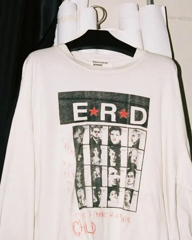 

2021ss High Quality ERD Photos Print Long Sleeve Tee Hiphop Oversize ERD T-shirt Men Women Couple 100% Cotton T Shirts