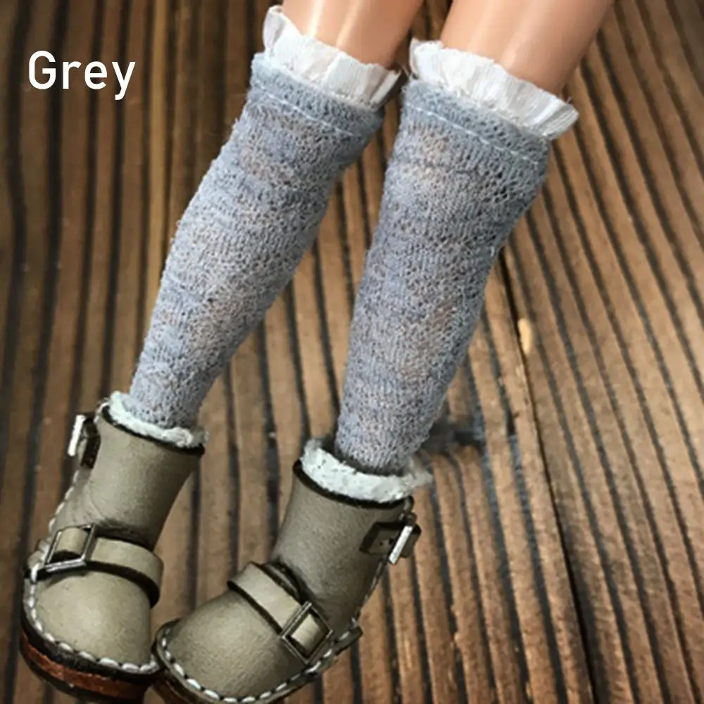 grey 1 пара кружевных носков для 1/6, кукольные Чулочные изделия, аксессуары для детской одежды для девочек, рождественский подарок, игрушки для детей, сделай сам, украшение куклы - Цвет: grey