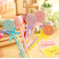 limit shows novelty cute plastic candy color ball point pen lollipop shape biro ballpen stationery school supplies