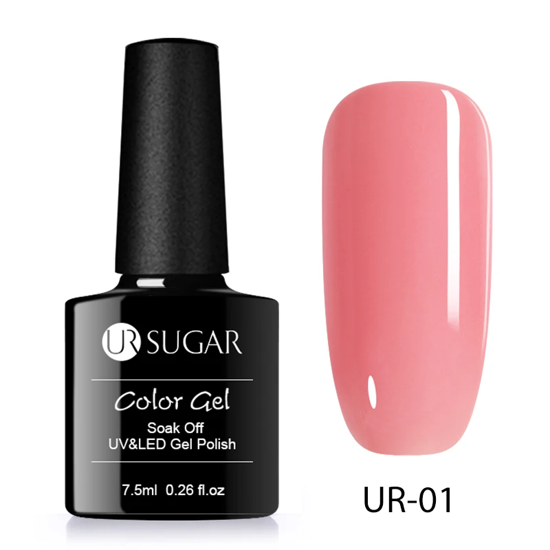 Ur Sugar, набор для ногтей, гель для ногтей, лак Bling Прозрачный Блеск Гель-лак 3D удлинитель для ногти Ложные Советы Гибридный постоянный гель - Цвет: 19
