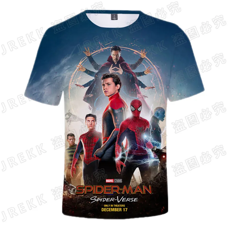 Футболка с 3D-принтом Человека-паука для мужчин и женщин повседневный крутой топ