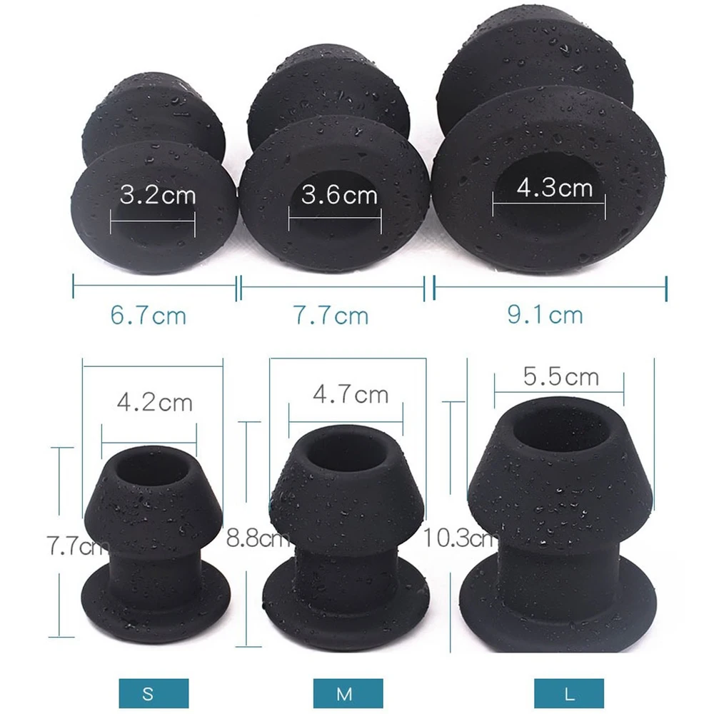 Hollow Anal Expander Huge Dildo Man Anus Plugs Prostate Massage Vagina Dilator Sex Toys Super Large Silicone Butt Plug Enema Toy | Красота и