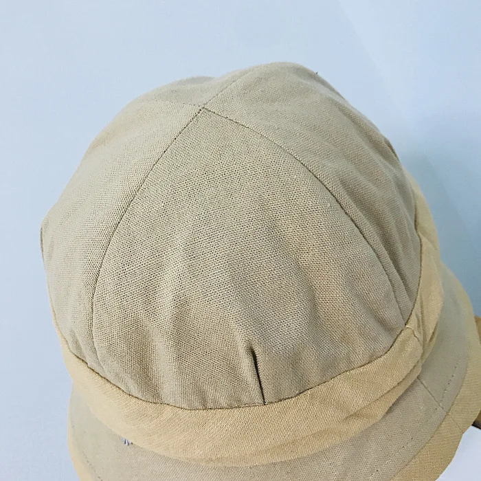 Spring and summer leisure cotton and linen material folding sunscreen beach fisherman hat basin hat brim cloth hat
