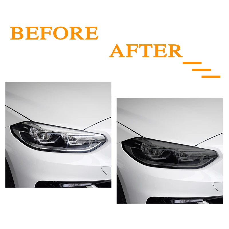 Для BMW 1 серии F40 M135i 111 оттенок автомобильных фар дымчатая черная защитная пленка