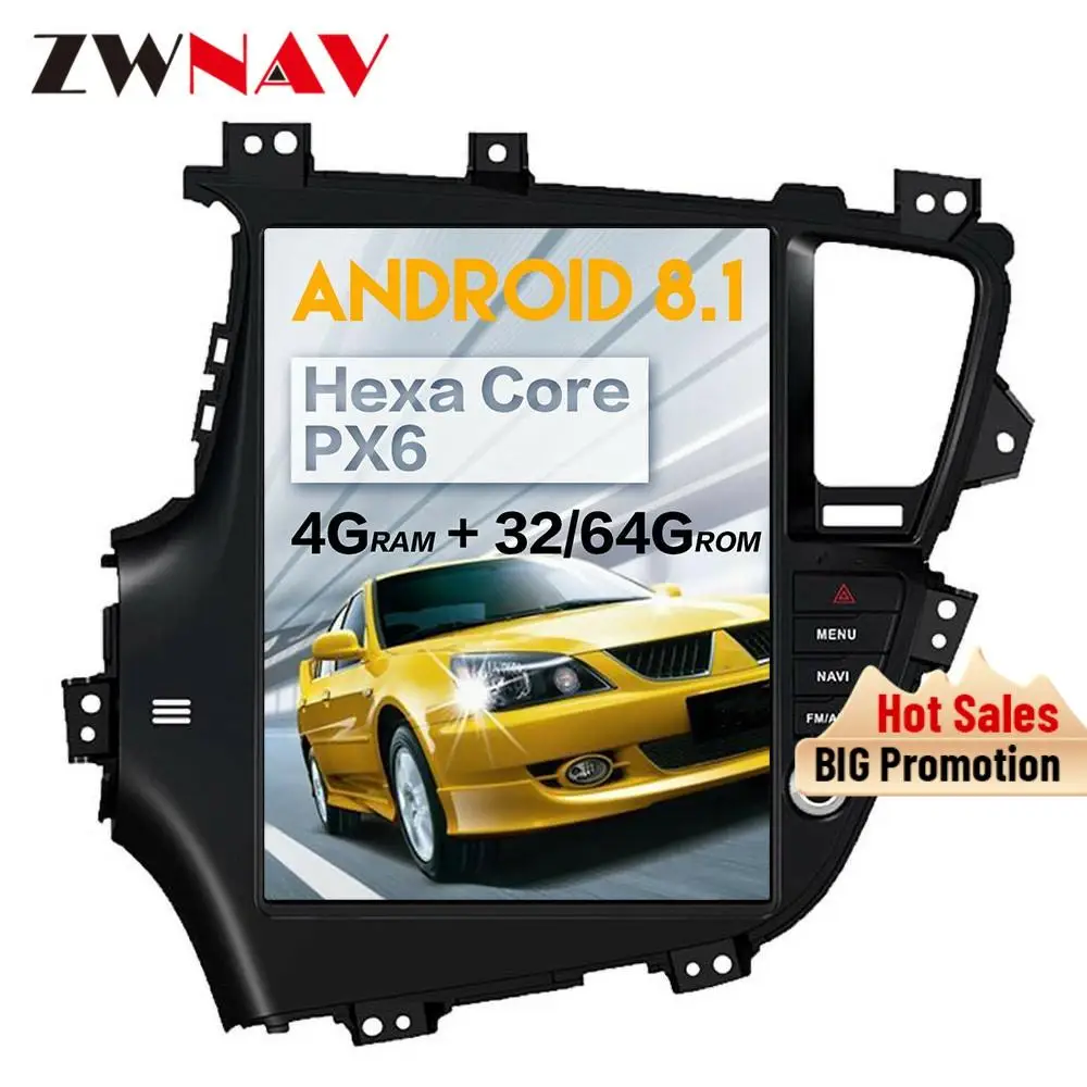 Автомобильный мультимедийный плеер Tesla style Android 8 1 для KIA Optima K5 2010 2011 2012 2013