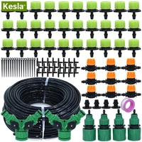 kesla 5 60m automatic 14 micro drip irrigation system garden flower lawn spray self watering kits w adjustable green dripper