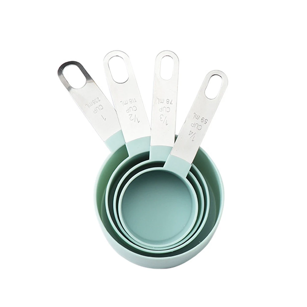 

4 Pcs/Set Kitchen Cooking Accessories Tea Coffee Measuring Spoon New Durable Stainless Steel Measuring Cup Measuring Tools Set