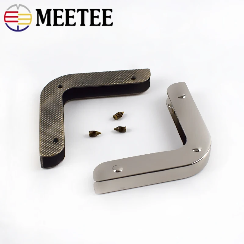 Meetee 4/10 шт. 40 мм угловой мешок с винтовым декором аксессуары для сумок защита края