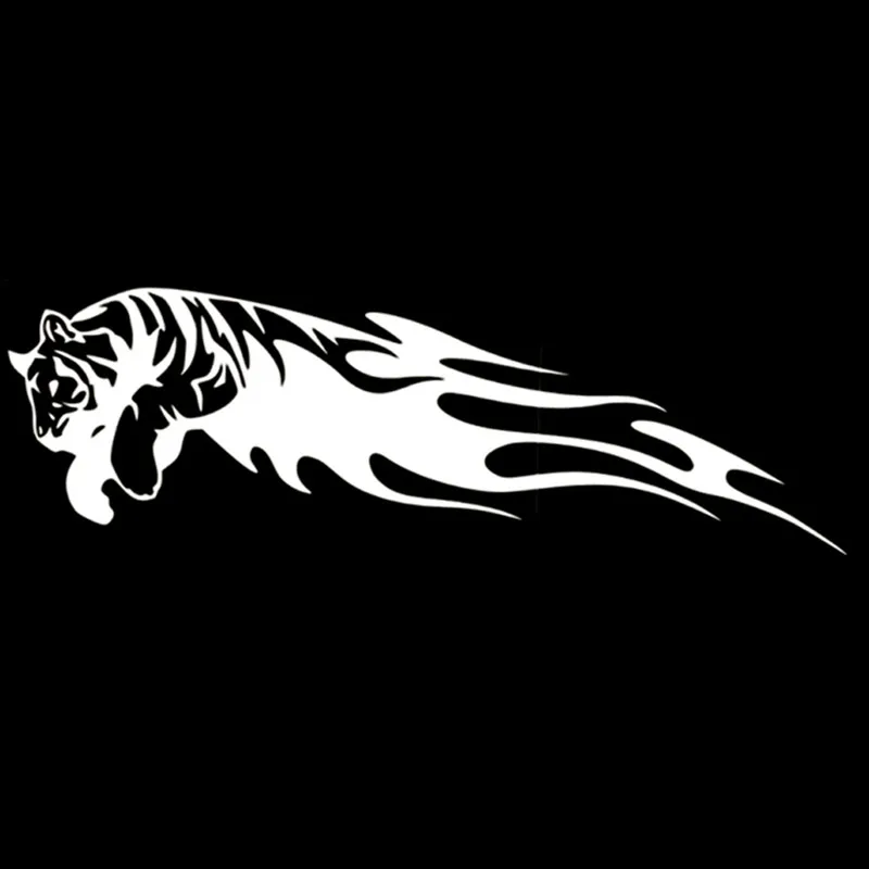 Volkrays индивидуальная Автомобильная наклейка Тигр прыгание пламя бардиан