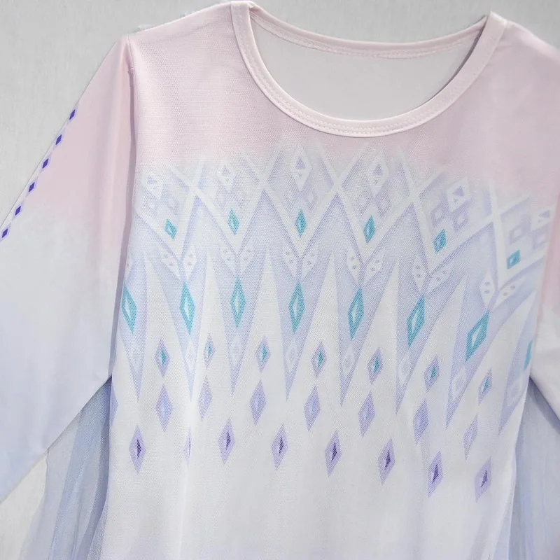 Платье для девочек сетчатая мантия принцессы анны и эльзы из мультфильма снежная