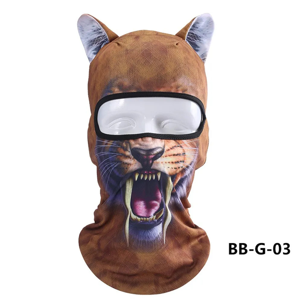 

Party Headgear Ski Warmer 3D Animal Balaclava Bicycle Cat Cycling Full