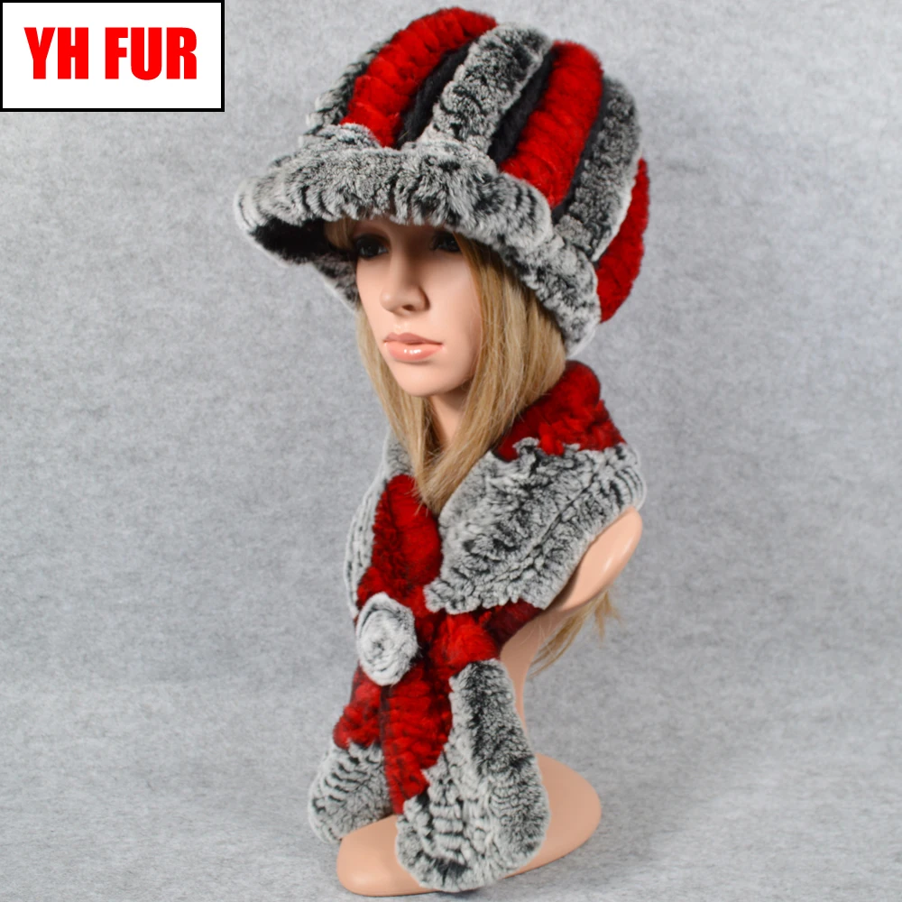 Лидер продаж 2021 Зимняя Теплая эластичная мягкая женская шапка из натурального