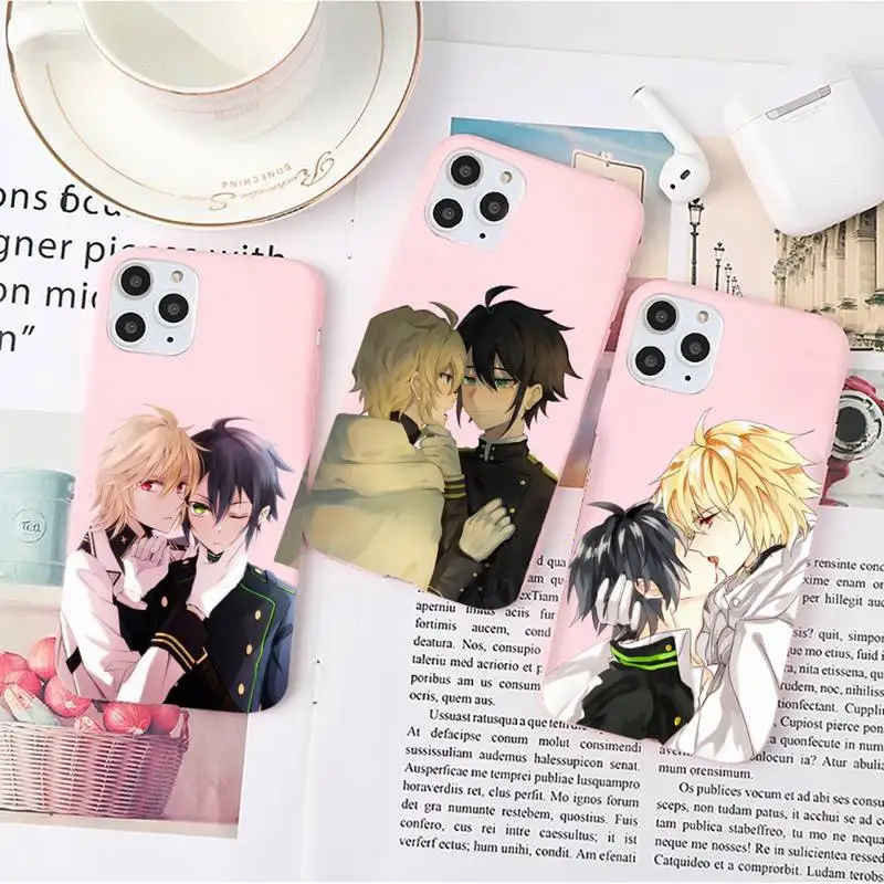 

Seraph of the end anime Phone Case Candy Color for iPhone 6 7 8 11 12 13 s mini pro X XS XR MAX Plus