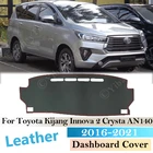 Из искусственной кожи для Toyota Kijang Innova 2 Crysta AN140 2016- 2021, крышка приборной панели, защитные аксессуары, Солнцезащитный ковер, ковер с защитой от УФ-лучей